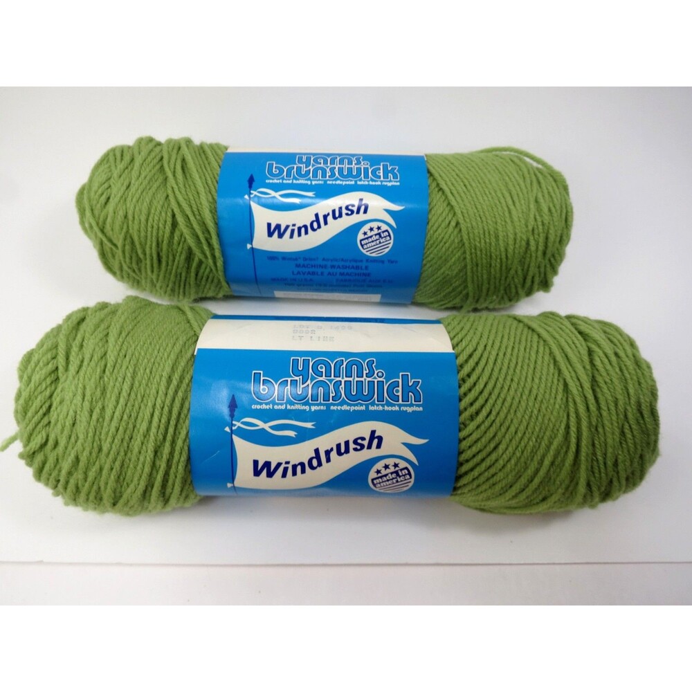 Brunswick Windrush Vintage Yarn LT Lime 2x100grs Skeins